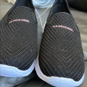 U.S. Polo Assn. Black and White Slip-On Sneakers